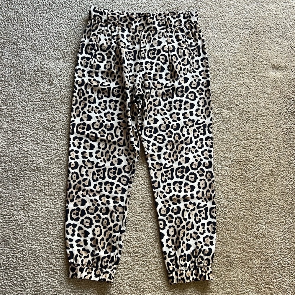 🔥 ATM Anthony Thomas Melillo Leopard Print Silk Jogger Pants NWOT Sz XS